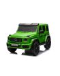 Elektrické autíčko Mercedes-Benz G63 AMG 4x4² Dvojmiestne 24V, zelené lakované, MP4 Prehrávač s USB/AUX vstupom, Pohon 4x4, Batéria 24V7Ah, 4 x 200W Motory, EVA kolesá s odpružením, Koženkové sedadlá, Diaľkový ovládač, Licencované