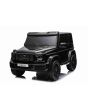 Elektrické autíčko Mercedes-Benz G63 AMG 4x4² Dvojmiestne 12V, čierne, MP3 Prehrávač s USB/AUX vstupom, Pohon 4x4, Batéria 12V14Ah, EVA kolesá s odpružením, Koženkové sedadlá, Diaľkový ovládač, Licencované